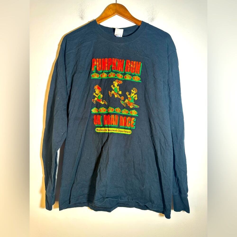 Men's Blue Graphic Long Sleeve Shirt